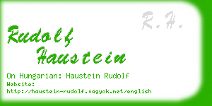 rudolf haustein business card